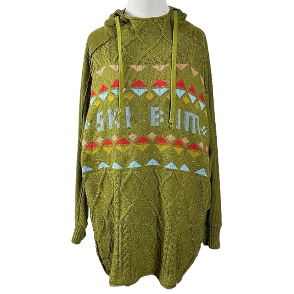 Free People FP Movement Powder Snow Bunny Ski Bum Sweater Hoodie Small GorpCore - Picture 8 of 17